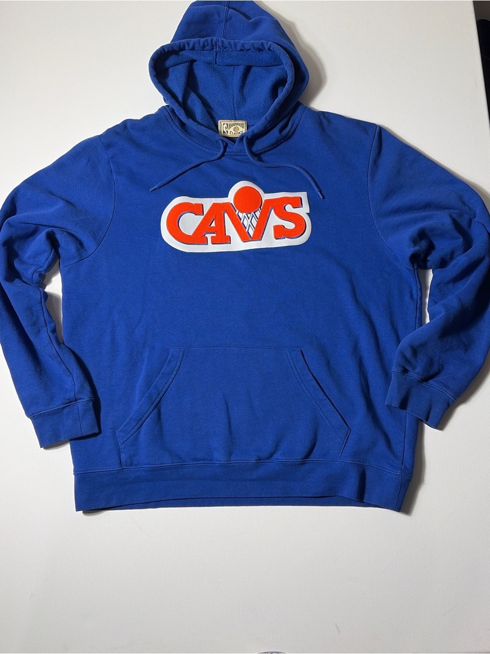 NBA Hardwood Classics Cleveland Cavaliers “CAVS” Blue Hoodie Size L